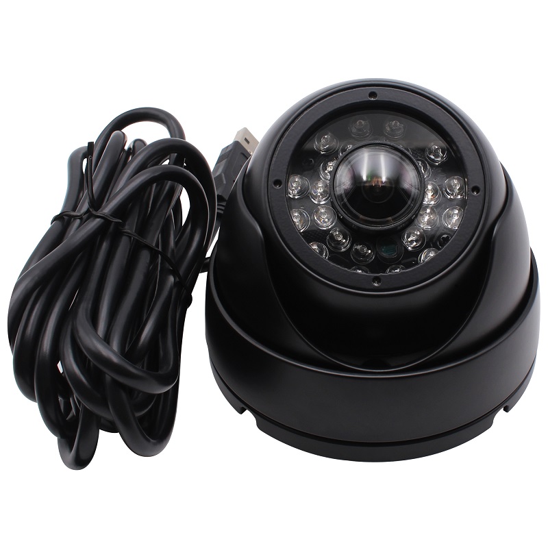2MP night vision infrared fisheye lens Wide angle waterproof Dome USB webcam - Click Image to Close